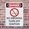 Signmission No Smoking Turn Off Ignition Danger Sign, Plastic, 7in W x 10in L, 2PK OS-2PACK-DS-P-710-V-1490 - alternate 2